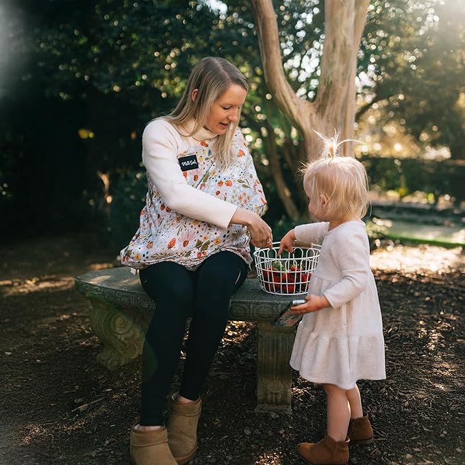 Milk Snob Original 5-in-1 Cover - Nursing Cover for Breastfeeding - Baby Carseat Canopy & Stroller - Essential All-in-One Design - Gift for Mom, Baby (Strawberry Fields)