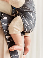 BabyBjörn Baby Carrier Mini, Anthracite/Landscape Print, Cotton | Newborn Carrier (7-25 lbs), Ergonomic, Easy-to-Use