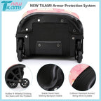 NEW TILAMI Girls 18 inch Rolling Backpack - Large Capacity, Waterproof, Adjustable Handle, Stylish Design, Ideal for School & Travel, Starshine