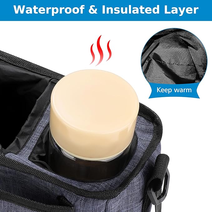 Accmor Universal Stroller Organizer with Insulated Cup Holder and Shoulder Strap, Stroller Bag Caddy Organizer Stroller Accessories for Uppababy, Baby Jogger, Nuna, Doona, Britax Strollers