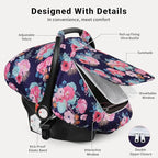 Elstey Car Seat Cover Baby, Minky Dot Carseat Covers Baby Girls, Lightweight Infant Car Seat Cover Canopy with 2 Layers Breathable Mesh Windows, Stroller Carrier for Babies Newborn Essentials