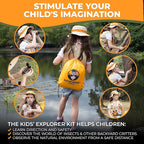 Kids Explorer Kit with Safari Vest & Hat for 3-12 Year Old Boys & Girls - Safari Costume & Dress Up as Zoo Keeper, Paleontologist - Giftable Outdoor Adventure Kit for Kids + Adventure Book