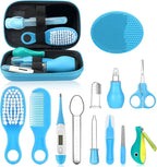 Baby Healthcare and Grooming Kit, Portable Baby Safety Care Set, Baby Essentials kit for Newborn (Blue 13 in 1)