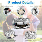 Accmor Stroller Organizer, Universal Stroller Organizer with Insulated Cup Holder Pocket, Dual Purpose Large Capacity Stroller Bag Caddy, Stroller Accessories Fits for Uppababy, Doona, Nuna Strollers