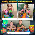 Soyee Magnetic Blocks 100 PCS Building Toys for Ages 4-8 9-12 3-5 Forest & Mine Theme Magnet Building Cubes STEM Sensory Toys for Kids Ages 3 4 5 6 7 8 9 10 11 12 Year Old Boys Girls Birthday Gifts