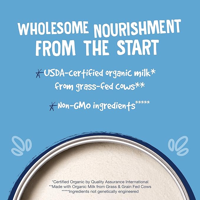 Earth's Best Organic Toddler Milk Powder for Toddlers 12 Months and Up, 21 Ounce Container