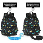 Accmor Toddler Backpack Leash, Mini Child Backpack with Anti Lost Wrist Link, Cute Kids Backpack Walking Harness for Outdoor Travel, Adorable Excavator Backpack Tether for Baby Boys Girls Ages 1-3