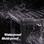 Psilvam Poly Lumber Shower Bench with Storage Shelf, Non-Slip Design, Water Resistant for Bathroom & Living Room (Black)