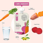 Serenity Kids 6+ Months USDA Organic Veggie Puree Baby Food Pouches | No Sugary Fruits or Added Sugar | Allergen Free | 3.5 Ounce BPA-Free Pouch | Roots | 1 Count