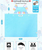 VOOVA & MOVAS Thick Baby Hooded Bath Towel - 100% Cotton,500GSM, 33x31.5 Inches,0-2Years, Super Absorbent Large Towel with Cute Elephant Ears Hood for Newborn,Toddler,Infant, Baby Blue