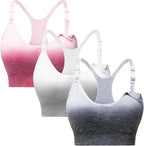 Suekaphin 3 Pack Sports Nursing Bra for Breastfeeding Supportive Bralette Pregnancy Maternity Wirefree Support for Women
