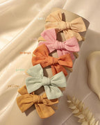 doboi 10PCS Baby Headbands Girls Hair Bows Nylon Linen Hairbands Handmade Hair Accessories for Newborn Infant Toddlers Little Girl and Kids