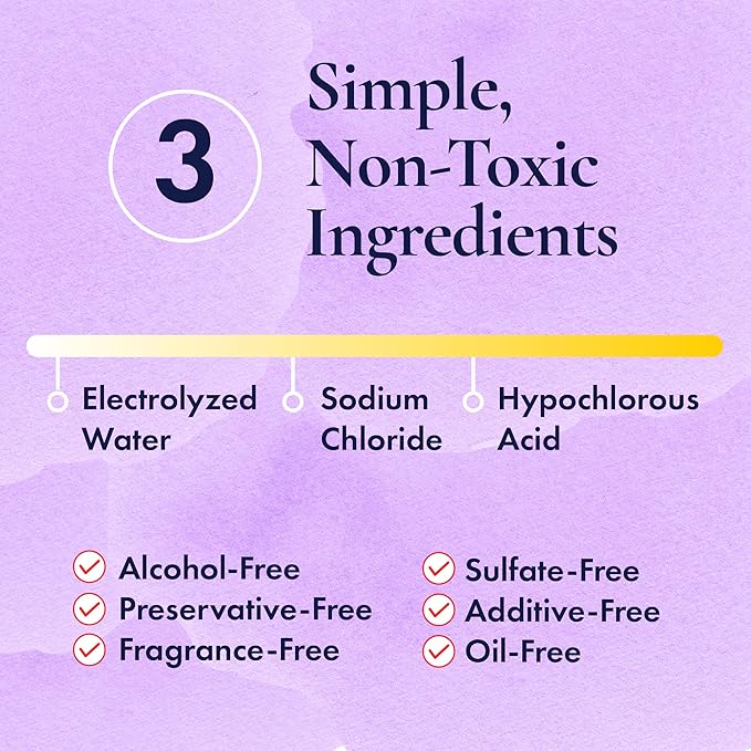 Hypochlorous Acid Spray For Kids - Soothes Diaper Rash, Baby Acne, Eczema, Cuts & Scrapes - Baby & Kids Skin Soothing Spray for Sensitive Skin, Non-Toxic, No Sting, 4 oz