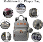 Baby Diaper Bag Backpack, Large Baby Diaper Bags for Boys Girls, Baby Bag with USB Charging Port, Multifunction Waterproof Travel Bag for Moms Dads