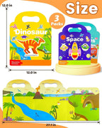 Reusable Sticker Book for Toddlers 2-4 Years, Stickers for Kids, Toddler Sticker Book Ages 1-3, Toddler Craft Activities, Toddlers Travel Toys Ages 2+ Boy Girl Birthday Gifts