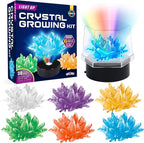 BenBen Crystal Growing Kit for Kids, Grow 6 Crystals with Light Up Display Stand, Educational STEM Toys for Girls and Boys, Science Kit for Kids Age 8-14, Birthday Gifts Science Experiments