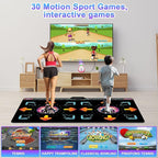Dance Mat for Kid & Adult, Double Dance Mats for TV, Electronic Dance Pad Game with Camera, Exercise Dance Game for TV,Plug and Play Dancing Mat for Family Games, Xmas Birthday Gifts Ideas