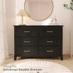 Dream On Me Cleo Double Dresser in Black W Gold