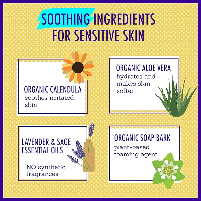 California Baby Calming Baby Shampoo + Baby Wash | 100% Plant-Based | Lavender Body Wash For Sensitive Skin | Hypoallergenic | 562 mL / 19 oz.