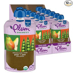 Plum Organics Baby Second Blends, Spinach, Peas and Pear, 4.0-Ounce Pouches (Pack of 12)