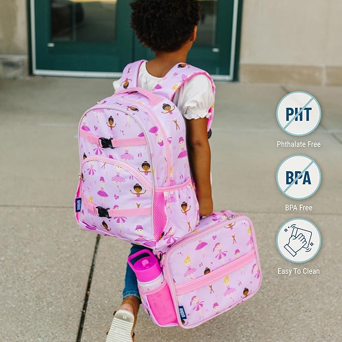 Wildkin ECO rPET 15-inch Kids Backpack – Sustainable, Padded, Adjustable – Ballerina