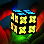 TOSY Magnet Cube 2x2 - 8 Blocks, 2 in 1 Toy: 2x2x2 Puzzle Cube and Customizable Infinity Cube, Glowing, UV Flashlight, Fidget/STEM/STEAM Magnet Tiles Birthday Gift for Kids/Teens/Adults, 2-Pack