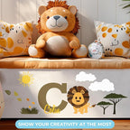 CRYPTONITE Lion King Personalized Name Decal, Multicolor Options, Wall Decor, Vinyl, for Baby & Kids