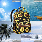 Diaper Backpack Tote Large Capacity, Baby Bag with Insulated Pockets Multifunctional Diaper Bags For Baby Girl Boy Women Waterproof Bags Mama Maternity Bag Sunflower
