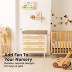 2-Pack Organic Changing Pad Covers for Girl, Boy, Neutral - 100% Cotton Changing Table Pad Cover, Soft Baby Nursery Diaper Changing Pad Sheets, Contour Changing Pads Liners, Change Pad Cover (Pecan)