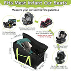 Baby Car Seat Travel Bag Fit Chicco Keyfit 35 and Anti-rebound Bar Base, Doona Car Seat Stroller and Base, Nuna Pipa Travel Bag, Infant Car Seat Bags for Air Travel, Doona Travel Bag