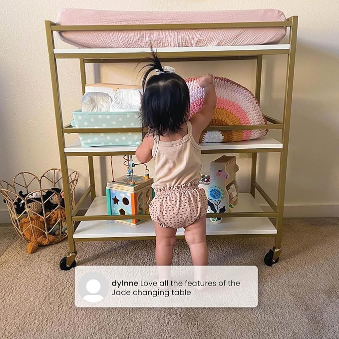 Delta Children Jade Changing Table/Cart, Ebony Melamine/Bronze