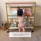 Delta Children Jade Changing Table/Cart, Ebony Melamine/Bronze