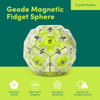 Speks Geode Sphere Magnetic Fidget Toy for Adults | Quiet Adult Sensory Toy for Stress Relief & Anxiety, Office Desk Toy & Top Gadget Gift Idea | Peridot, 12-Piece Set
