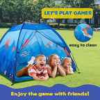 Undersea World Kids Play Tent, Kids Play Tent Foldable Pop Up Indoor Outdoor Party Undersea World Playhouse Tent Toy for Boys Girls-47 * 47 * 41 (Blue)