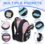 Kids Backpack for Girls - School Bags for Middle School Students - Book Bag for Elementary Primary - Kawaii Ita Backpack - Black and Beige