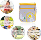 Baby Stroller Organizer Bag，Small Diaper Bag - Universal Stroller Organizer With Insulated Cup Holder,Pocket With Baby Wipes Dispenser，Adjustable Shoulder Strap(Grey)