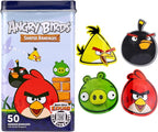 BioSwiss Bandages, Angry Birds Game Shaped Self Adhesive Bandage, Latex Free Sterile Wound Care, Standard Shape for Kids and Adults, 50 Count