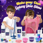 Slime Kit,Toys for 6 7 8 9 10 11 12 Year Old Girls Boys Galaxy Slime Making Kit Making Butter Slime Dark Powder to Make Glitter Galactic Slimes Stress Relief Toys Fun Birthday Gifts