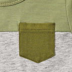 Baby Boy Clothes Toddler Boy Summer Outfits Short Sleeve Patchwork Top T-shirt & Pocket Pant Set 2 Piece 12 Months-4T