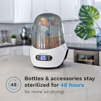 Baby Brezza Baby Bottle Sterilizer and Dryer Machine – Electric Steam Sterilization - Universal Fit - Pacifiers, Glass, Plastic, and Newborn Feeding Bottles