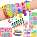 Friendship Bracelet Making Kit for Girls, Art & Craft Kits for Kids, DIY Jewelry Making with Charm & Stickers, Birthday Gifts for Ages 5-12, Toys for Ages 5, 6, 7, 8, 9, 10, 11, 12 Years Old