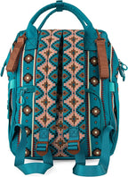Wrangler Aztec Backpack Organized Daypack Travel Baby Bag with Stroller Strap and Side Bottle Pockets