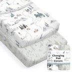 Baby Changing Pad Cover 2-Pack for Boys, Girls (Arctic Journey) - Premium Fitted Sheets Baby Diaper Changing Table Cover - Buttery Soft Cotton Blend