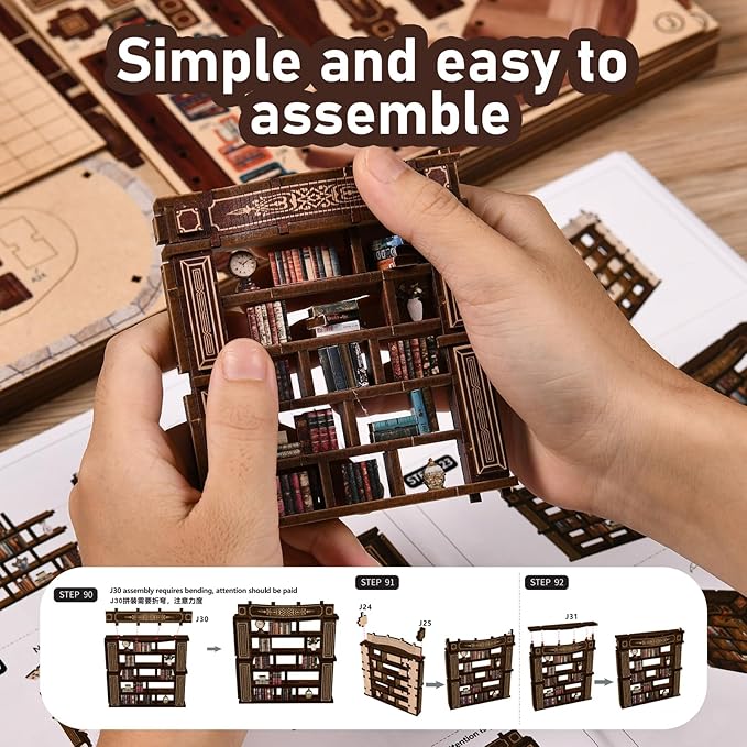 Lannso DIY Dollhouse Miniature Kit, Doll House Kit, Mini Handmade Wooden Dollhouse Toys for Adult Gift (AWO2-003)