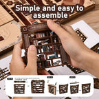 Lannso DIY Dollhouse Miniature Kit, Doll House Kit, Mini Handmade Wooden Dollhouse Toys for Adult Gift (AWO2-003)