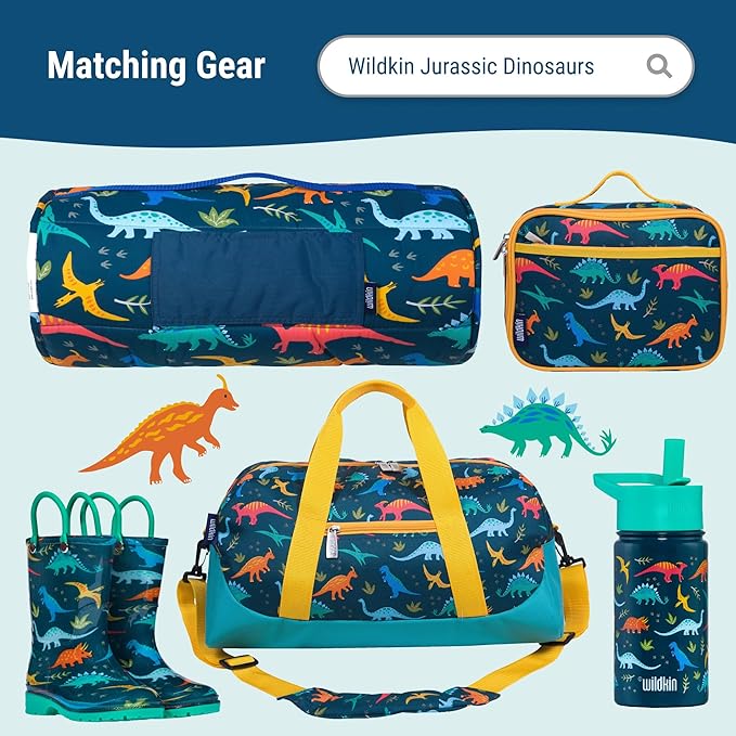 Wildkin ECO rPET 15-inch Kids Backpack – Sustainable, Padded, Adjustable – Jurassic Dinosaurs