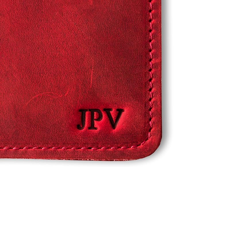 PEGAI Personalized Leather, Passport Holder For Travel | Handmade Passport Wallet Cover Case | Travel Document Holder, Passport Cover for Men, Women, and Family | Pike (Rose)
