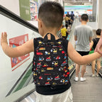 Accmor Toddler Backpack Harness with Leash, Cute Baby Backpacks with Anti Lost Wrist Link, Mini Kids Backpack Tether Walking Harness for Travel Outdoor, Black Excavator Backpack Tether for Boys Girls