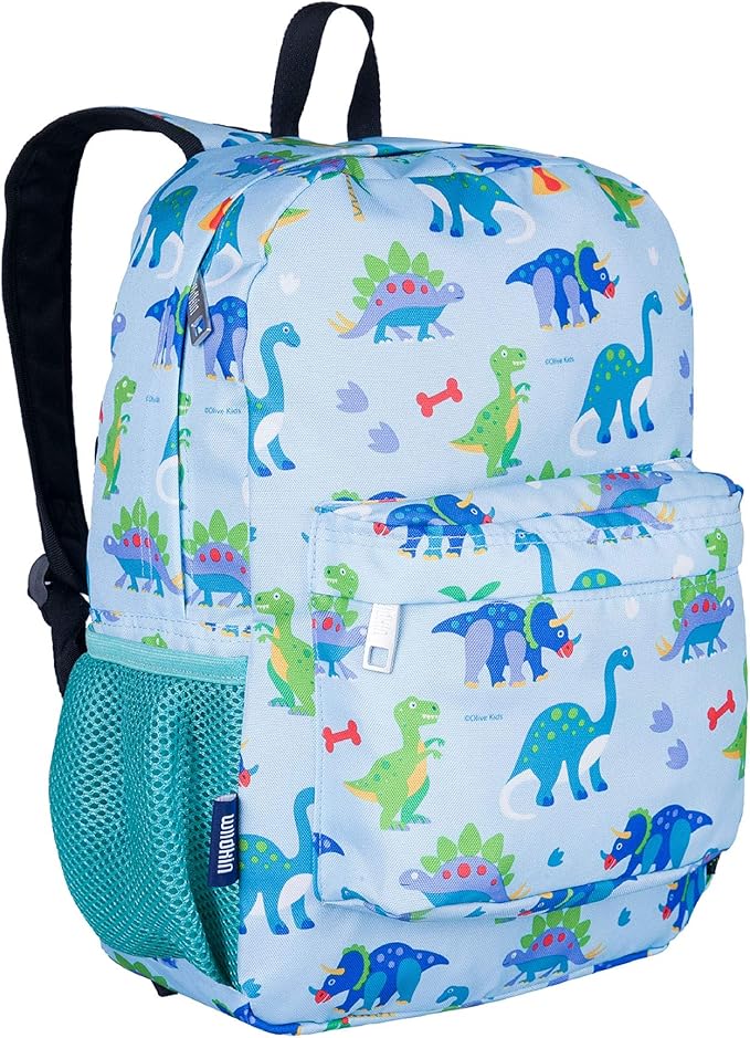 Wildkin 16-inch Kids Backpack – Durable, Padded & Spacious School Bag for Boys & Girls - Dinosaur Land