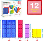 PicassoTiles 12pc Supersized Magnetic Building Tile Base Plate Jumbo XL Foundation Stabilizer Boards STEM Engineering Construction Kit for Kids Educational Learning Toy Magnet Blocks Stacking Set PT12